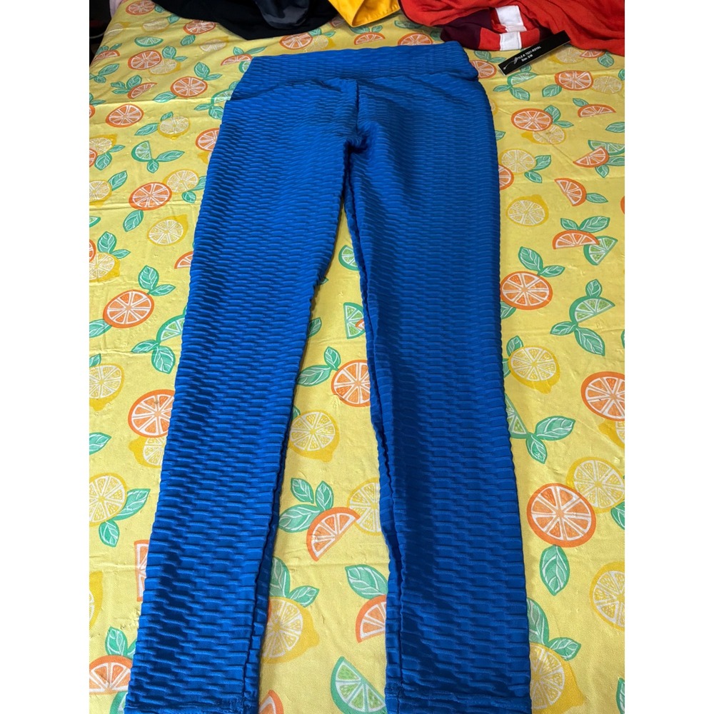 New Mix‎ Honeycomb Leggings Womens S/M Royal Blue